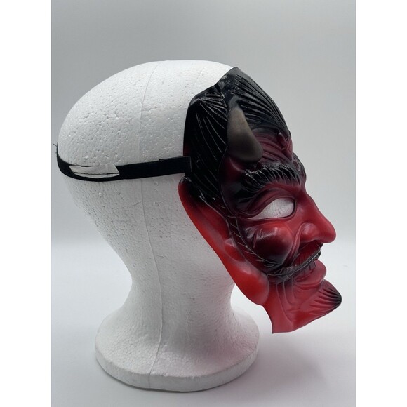 Vintage 1997 Paper Magic Group Red Devil Satan Halloween Mask – Demon Face Latex - Picture 2 of 7